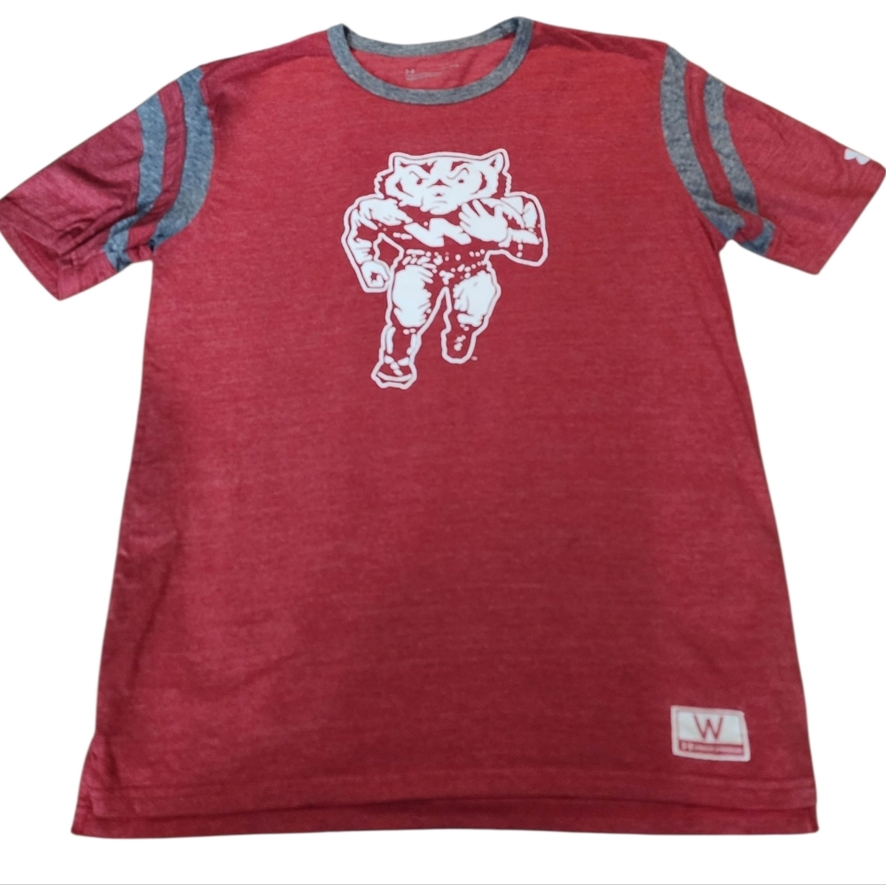 University Of Wisconsin Badgers Under Armour Bucky Football Shirt